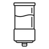 Gel wall dispenser icon, outline style vector