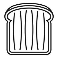 Bread toast icon, outline style vector