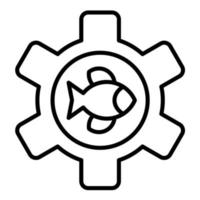 Fishing Gear Line Icon vector