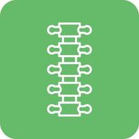 Dorsal Spine Line Round Corner Background Icons vector