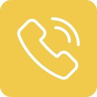 Calling Line Round Corner Background Icons vector