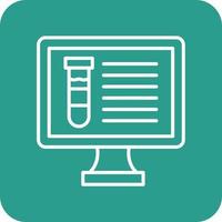 Computer Science Line Round Corner Background Icons vector