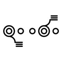 Circle Accent Timeline Line Icon vector