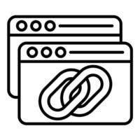 Backlink Line Icon vector