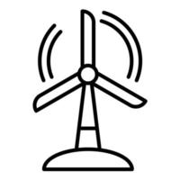 Windmill Line Icon vector