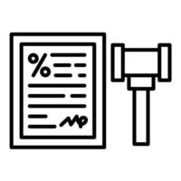 Tax Law Line Icon vector