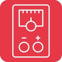 Voltmeter Line Round Corner Background Icons vector