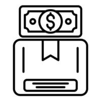 Pay Upon Delivery Line Icon vector