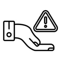 Fair Warning Line Icon vector