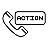 icono de línea de llamada a la acción vector