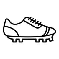 icono de línea de botas de fútbol vector