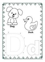 Alphabet Do To Dot And Coloring Page For Kids and Toddlers vector