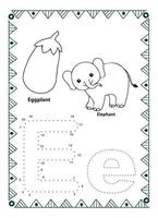 alfabeto do to dot y página para colorear para niños y niños pequeños vector