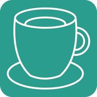 Espresso Line Round Corner Background Icons vector