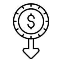 Minimum Wage Line Icon vector