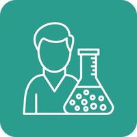 Chemist Line Round Corner Background Icons vector