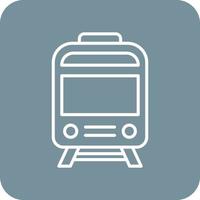 Train Line Round Corner Background Icons vector