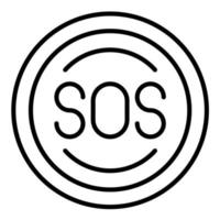 Sos Line Icon vector