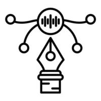 Sound Design Line Icon vector