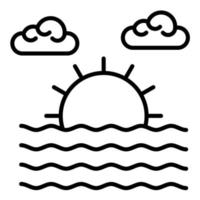 Ocean Line Icon vector
