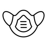 Dust Mask Line Icon vector