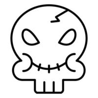 Skull Line Icon vector