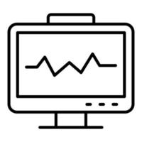 Heart Monitoring Line Icon vector