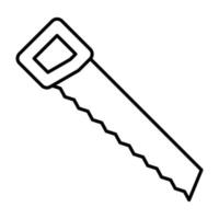 Handsaw Line Icon vector