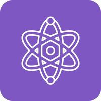 Atom Line Round Corner Background Icons vector