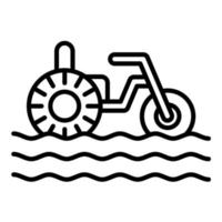 Water Tricycle Line Icon vector