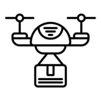 Drone Delivery Line Icon vector