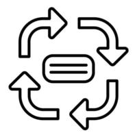 Clockwise Flow Chart Line Icon vector