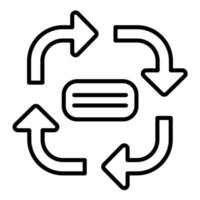 Clockwise Flow Chart Line Icon vector