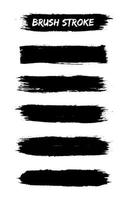 Black paint brush stroke template collection vector