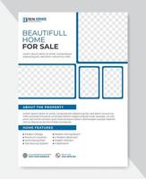 Real estate simple concept vertical flyer template vector