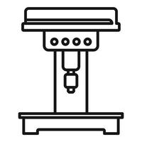 Engineer milling machine icon, outline style vector