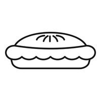 Chocolate pie icon, outline style vector