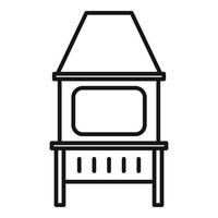 Blacksmith oven icon, outline style vector