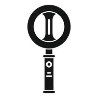 Circle metal detector icon, simple style vector