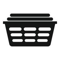 Clothes basket icon, simple style vector