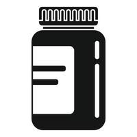 Digestion capsule jar icon, simple style vector