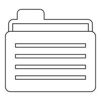 Folder icon, outline style vector