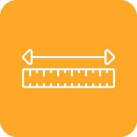 Measuring Tape Line Round Corner Background Icons vector