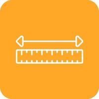 Measuring Tape Line Round Corner Background Icons vector