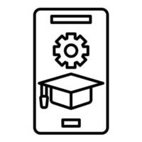 Education Apps Line Icon vector