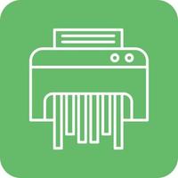 Paper Shredder Line Round Corner Background Icons vector