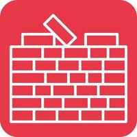 Bricks Line Round Corner Background Icons vector