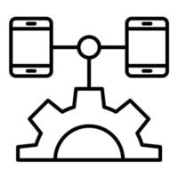 Cross Platform Line Icon vector