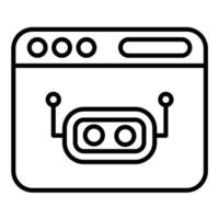 Bot Line Icon vector