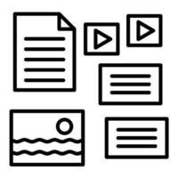 Unstructured Data Line Icon vector